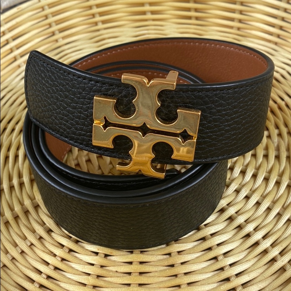 Belt Tory burch black , leather genuine